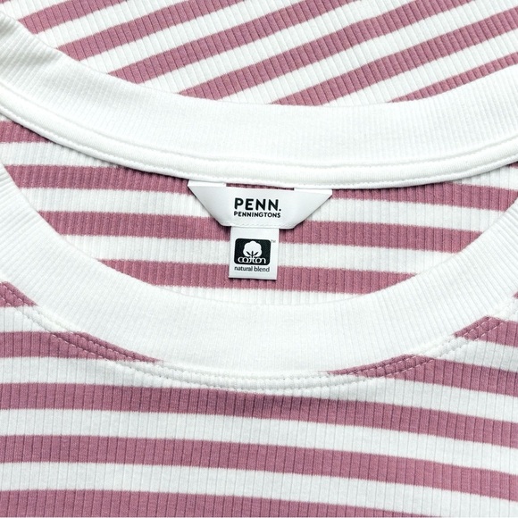 Penningtons Soft Pink and White Striped Sweater - Picture 6 of 8